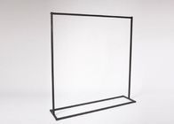 Metal Retail Chain Stores Hanging Clothes Display Rack Flooring Stand Black Color